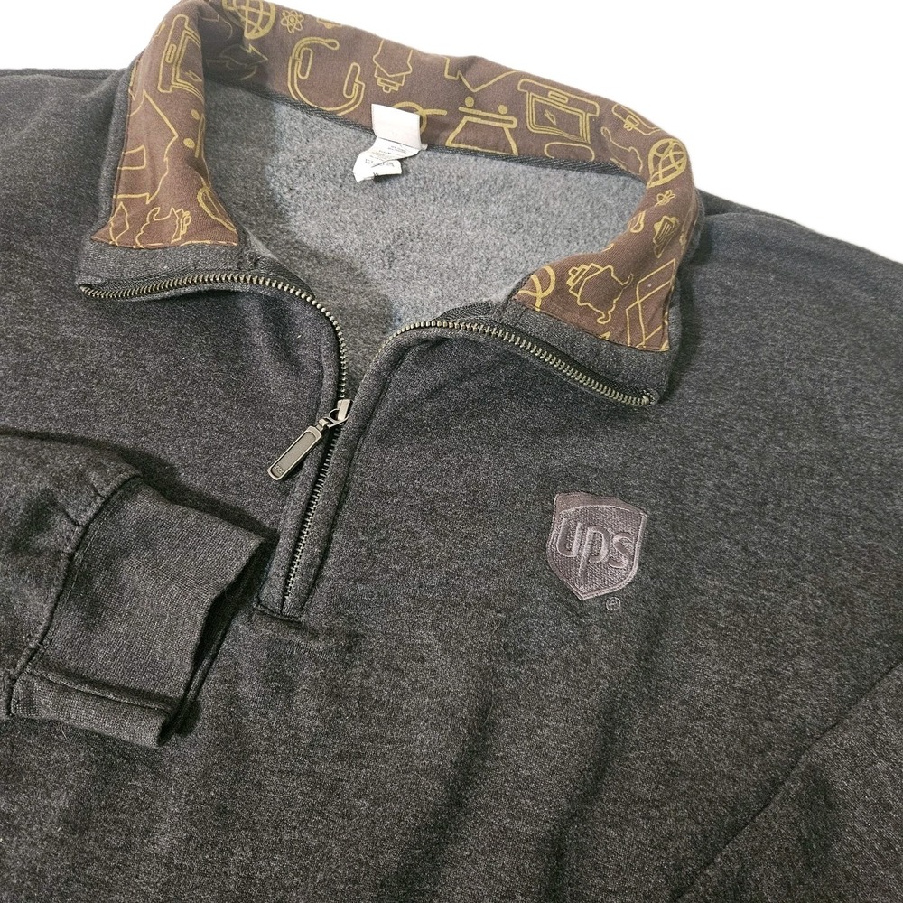 UPS EMPLOYEE Zip Jacket Pullover Fleece FPS‎ Apparel Long Sleeve Lined XL unisex